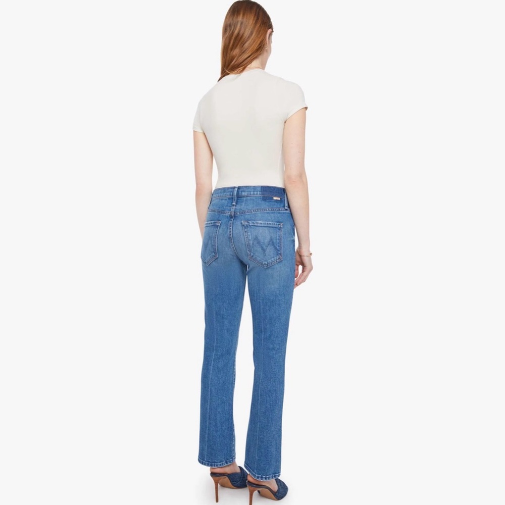 MOTHER Light Wash Ankle Fray Hem Jeans | High Rise Raw Hem Denim | Size 30 - Picture 2 of 13